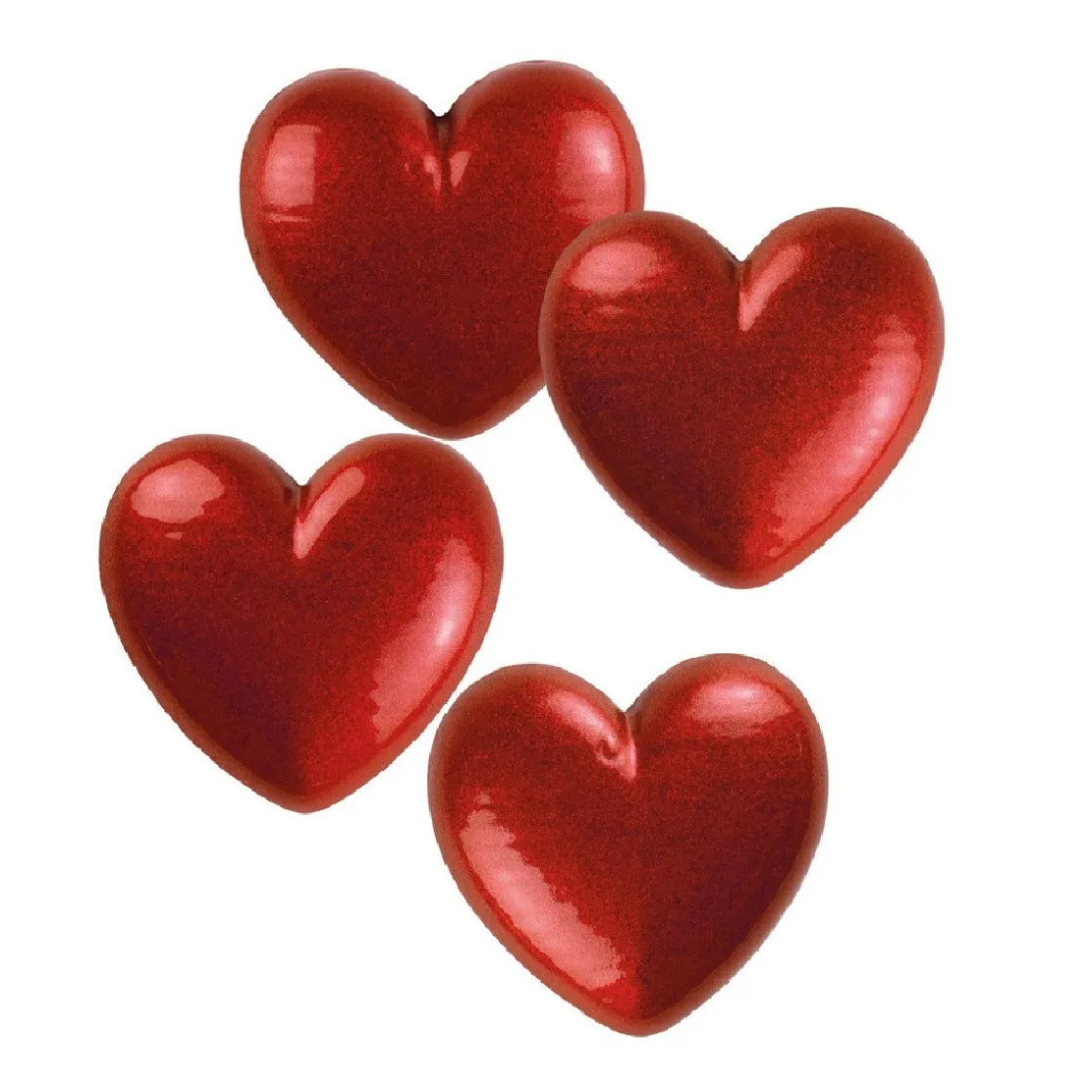 Günthart Chocoladedecoratie Hartjes Rood Klein 264st.* Chocolade Decoraties|Chocolade Decoraties