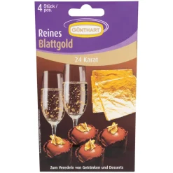 Günthart Eetbaar Bladgoud 4 sheets* Figuur Decoraties