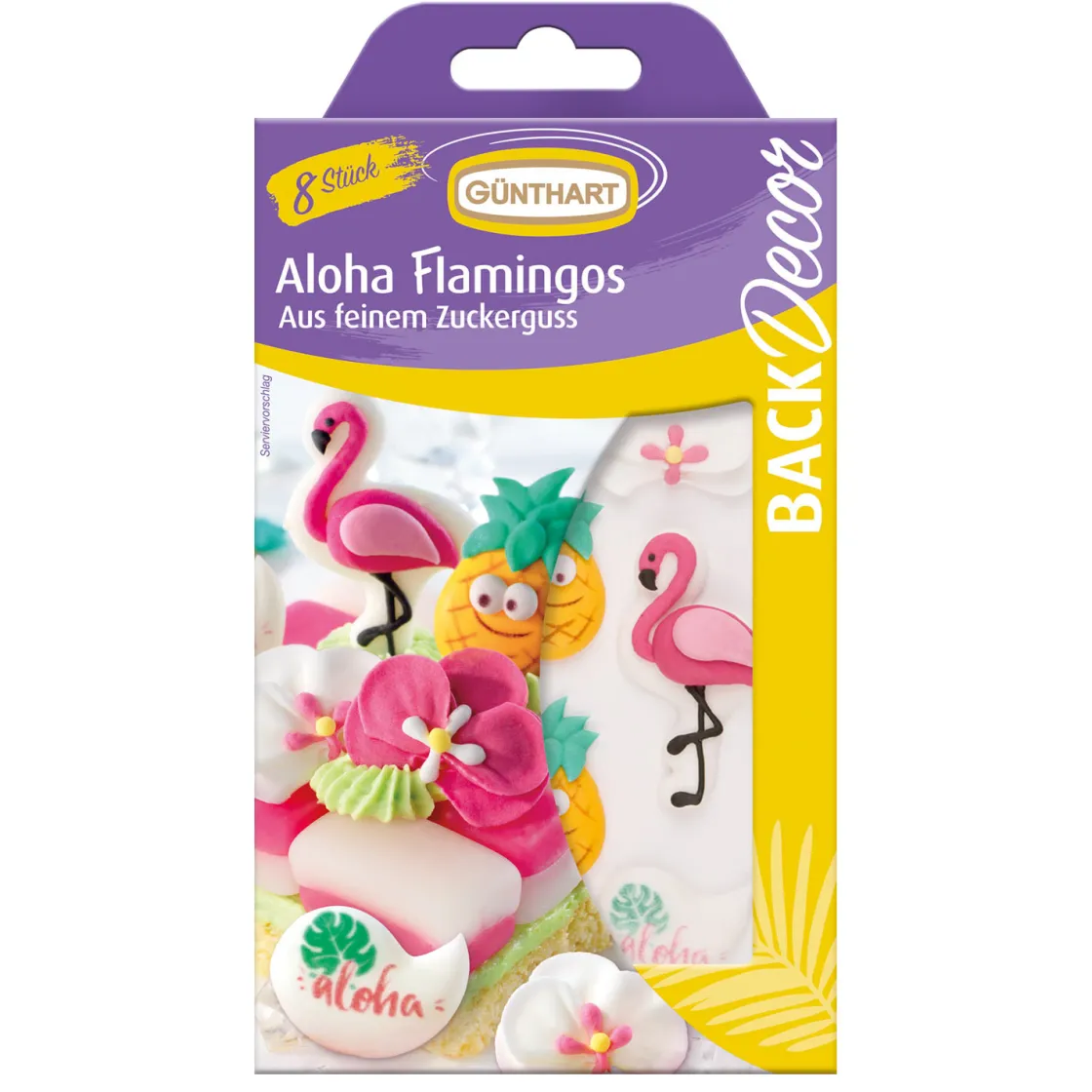 Günthart Suikerdecoratie Aloha Flamingo 8st.* Figuur Decoraties