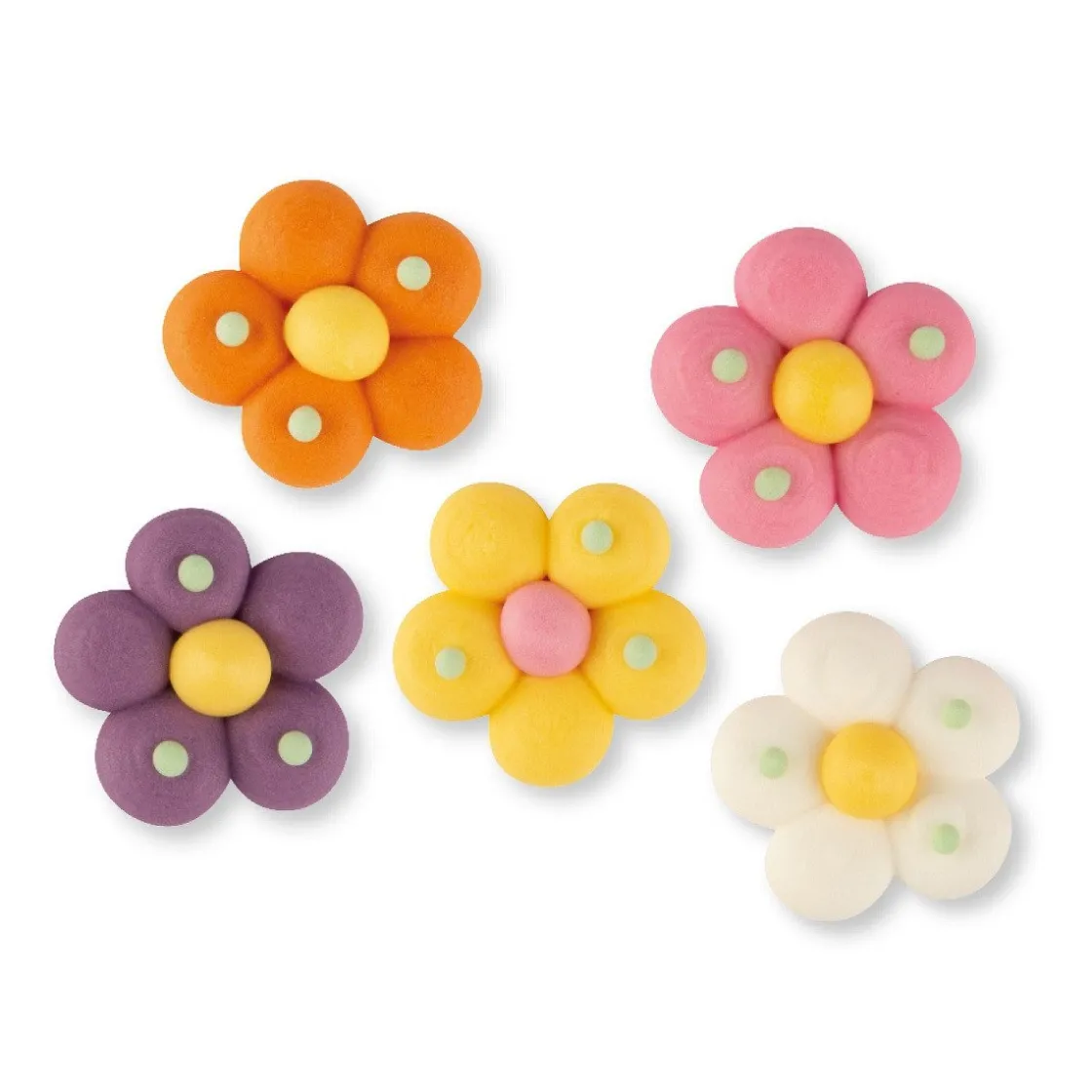 Günthart Suikerdecoratie Bloemen Gekleurd Groot 150st.* Bloem Decoraties