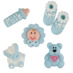 Günthart Suikerdecoratie Baby Blauw 96st.* Figuur Decoraties