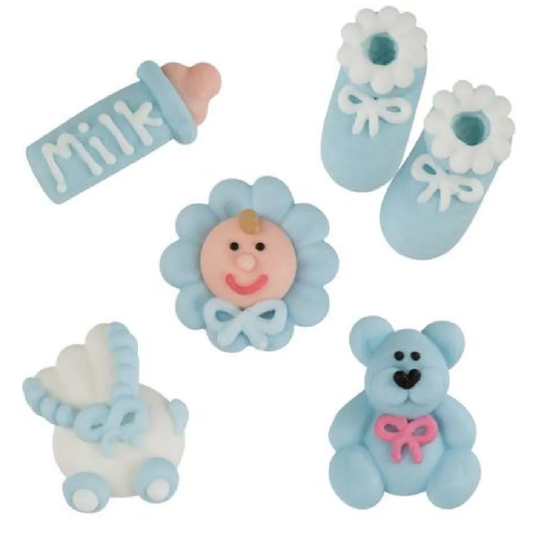 Günthart Suikerdecoratie Baby Blauw 96st.* Figuur Decoraties