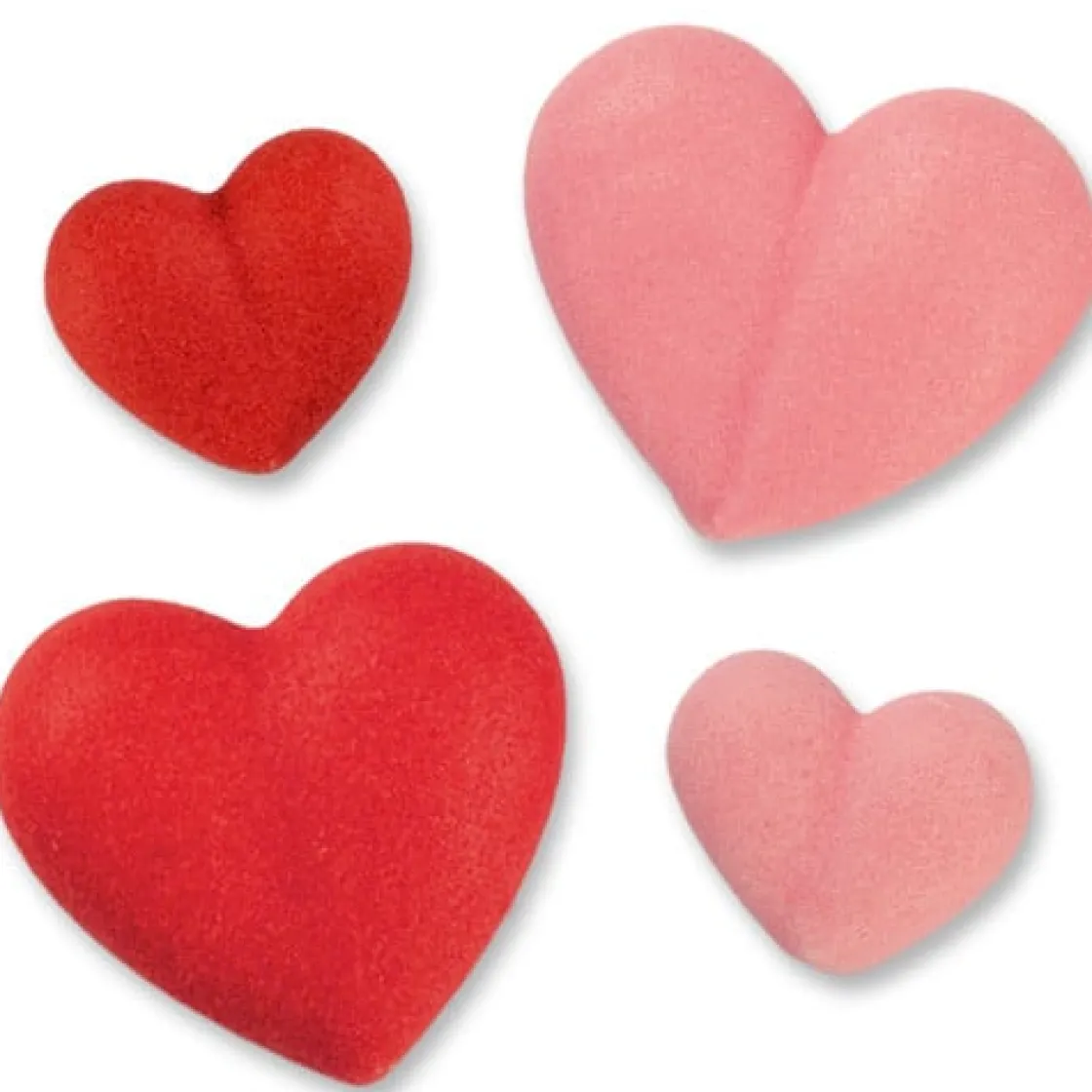 Günthart Suikerdecoratie Hartjes Rood/Roze 288st.* Figuur Decoraties