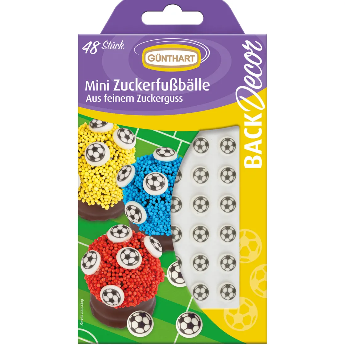 Günthart Suikerdecoratie Mini Voetballen 48st.* Figuur Decoraties