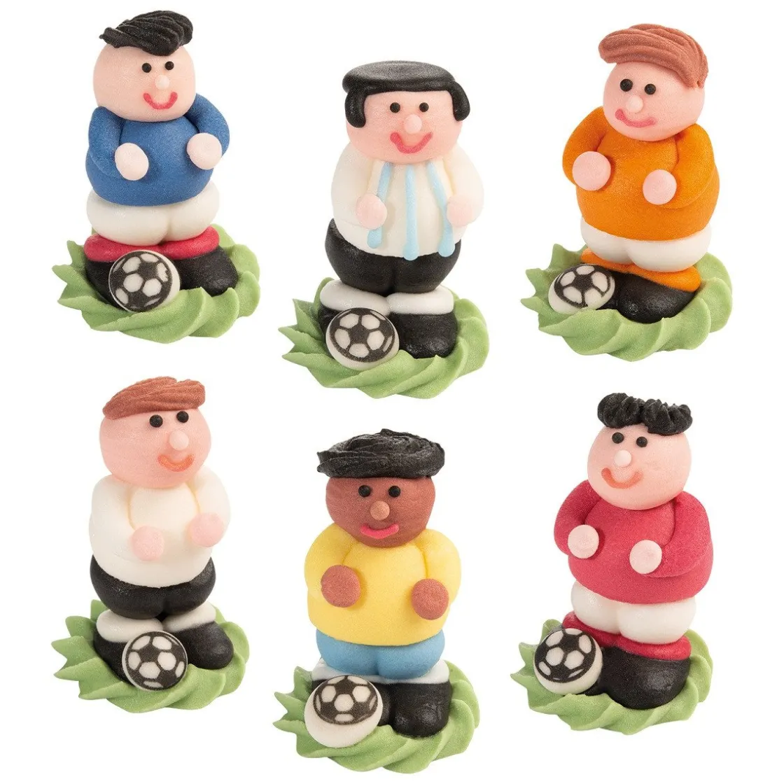 Günthart Suikerdecoratie Voetballers 24st.* Figuur Decoraties
