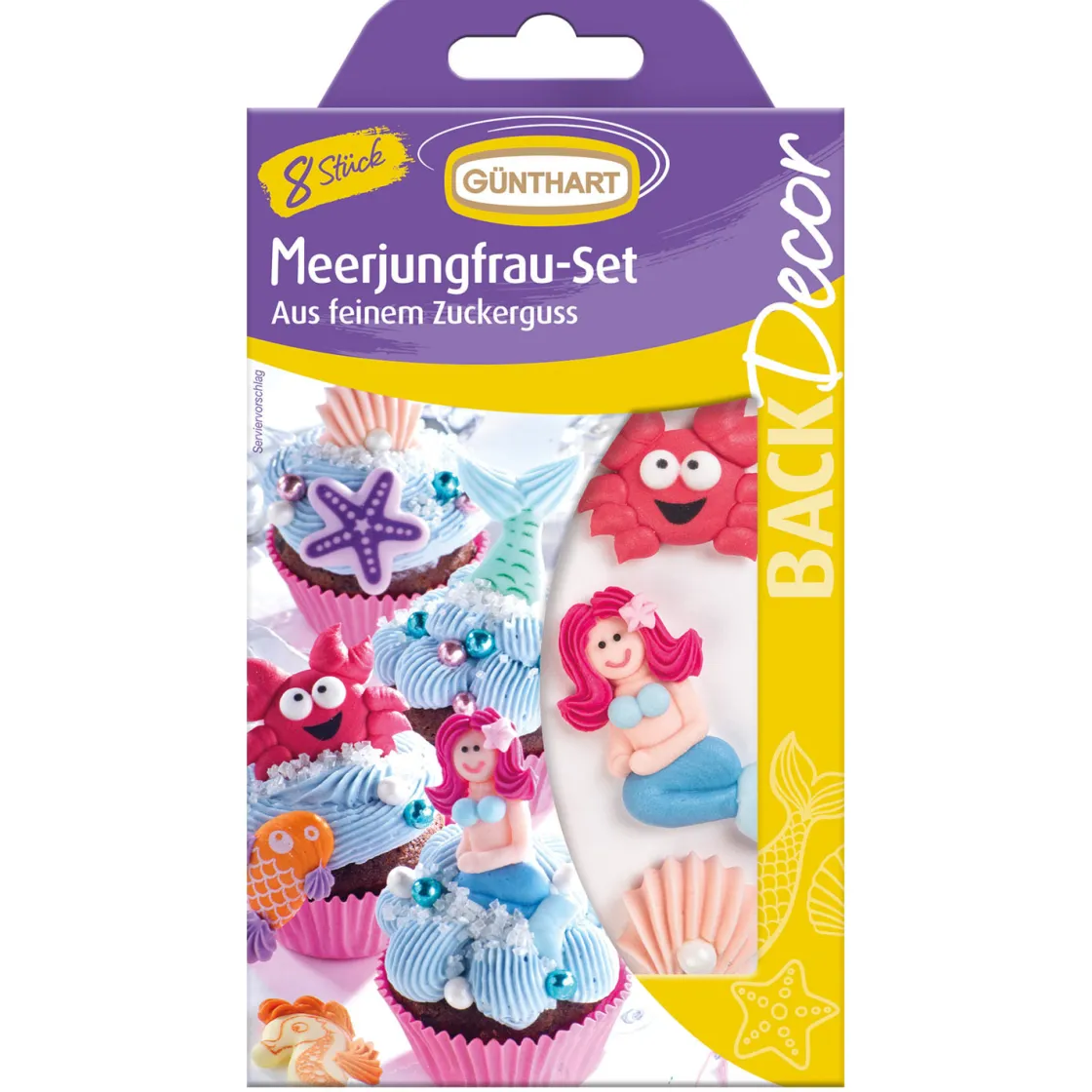 Günthart Suikerdecoratie Zeemeermin 8st.* Figuur Decoraties
