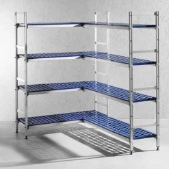 Hendi Aluminium opbergrek 1280x405x(h)1685mm* Horeca Opslag- En Serveersystemen