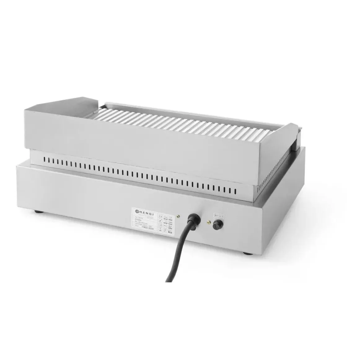 Hendi Bakplaat geribbeld geheel geribd 230V/2400W* Bak- En Kookapparaten