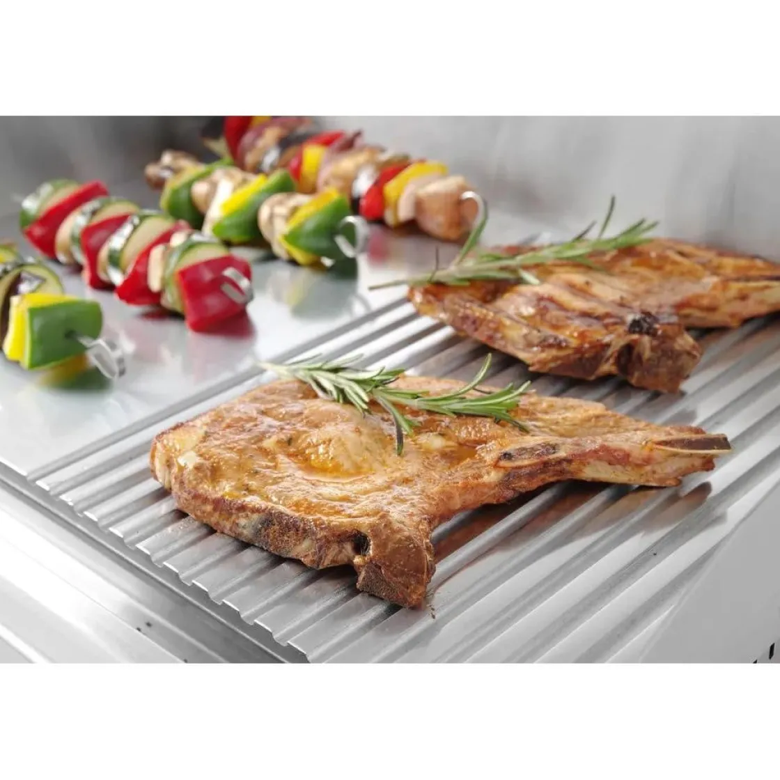 Hendi Bakplaat half geribbeld 1/2 glad 1/2 geribd 230V/2400W* Bak- En Kookapparaten