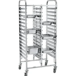 Hendi Dubbele regaalwagen - 30 x GN 1/1 798x610x(H)1710mm* Horeca Opslag- En Serveersystemen