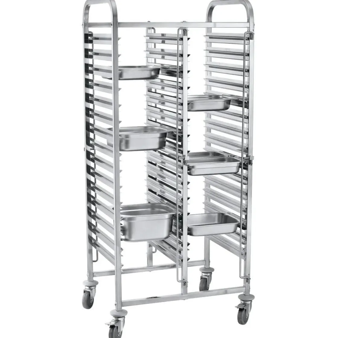 Hendi Dubbele regaalwagen - 30 x GN 1/1 798x610x(H)1710mm* Horeca Opslag- En Serveersystemen