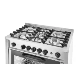 Hendi Gasfornuis - 5 pits met elektrische oven* Bak- En Kookapparaten