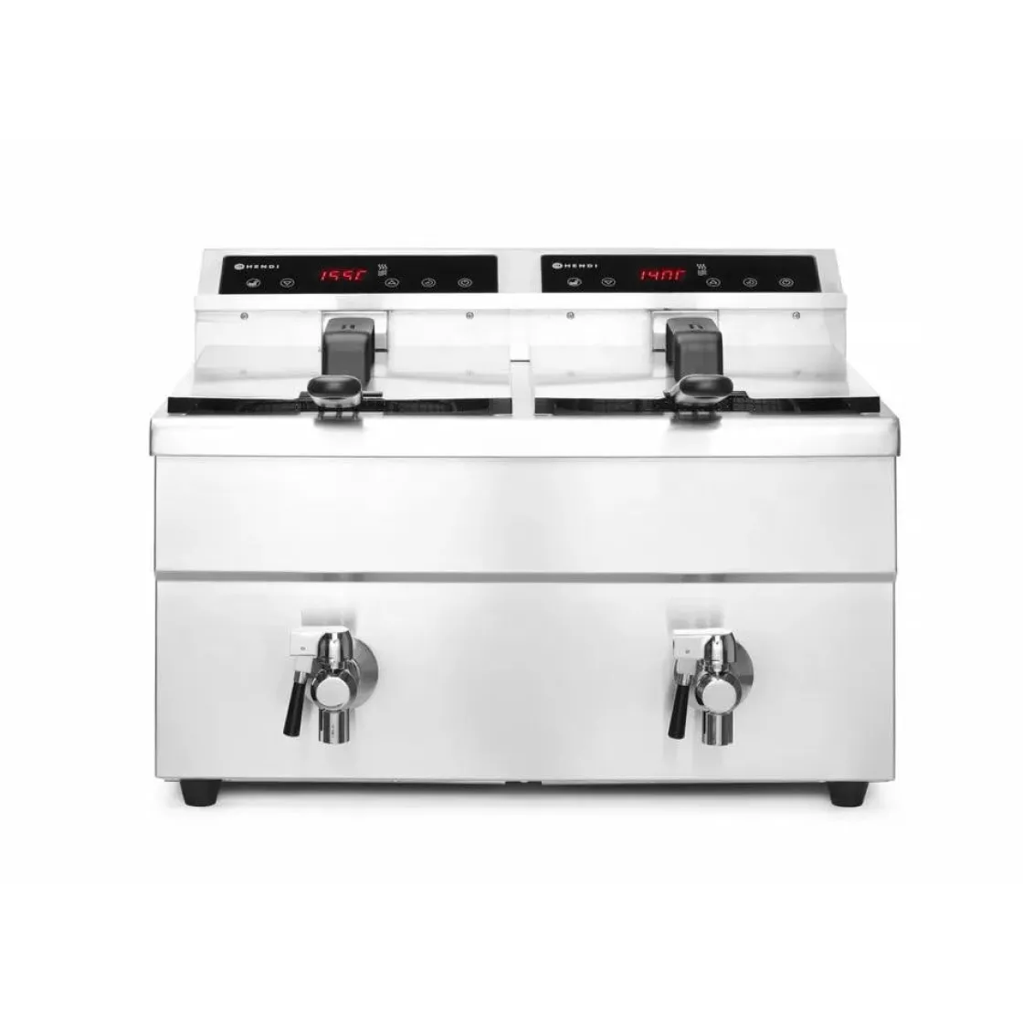 Hendi Inductie friteuse met aftapkraan - 2 x 8L* Bak- En Kookapparaten