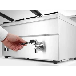 Hendi Inductie friteuse met aftapkraan - 2 x 8L* Bak- En Kookapparaten