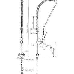 Hendi Kraan met voorspoeldouche* Bedrijfshygiëne