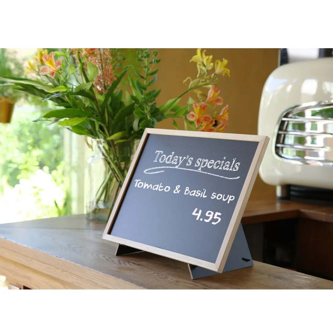 Hendi Krijtbord met Standaard 40x60cm* Toonbankdisplays
