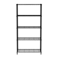 Hendi Opbergrek met 5 schappen Zwart* Horeca Opslag- En Serveersystemen