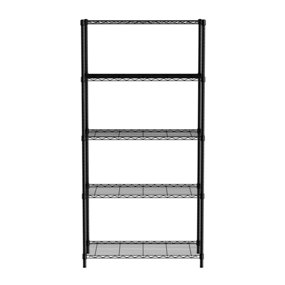 Hendi Opbergrek met 5 schappen Zwart* Horeca Opslag- En Serveersystemen