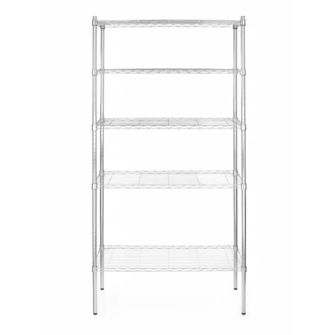 Hendi Opbergrek met 5 schappen Chroom* Horeca Opslag- En Serveersystemen