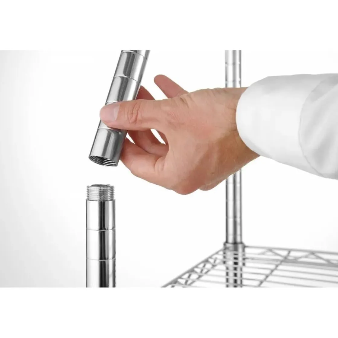 Hendi Opbergrek met 5 schappen Chroom* Horeca Opslag- En Serveersystemen