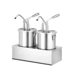 Hendi Sauspomp roestvast staal set 2 stuks 2x 4,5L* Pannen En Schalen