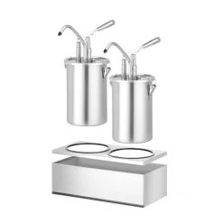 Hendi Sauspomp roestvast staal set 2 stuks 2x 4,5L* Pannen En Schalen