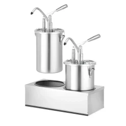 Hendi Sauspomp roestvast staal set 2 stuks 2x 4,5L* Pannen En Schalen