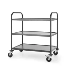 Hendi Serveerwagen mat zwart 3 plateaus* Horeca Opslag- En Serveersystemen