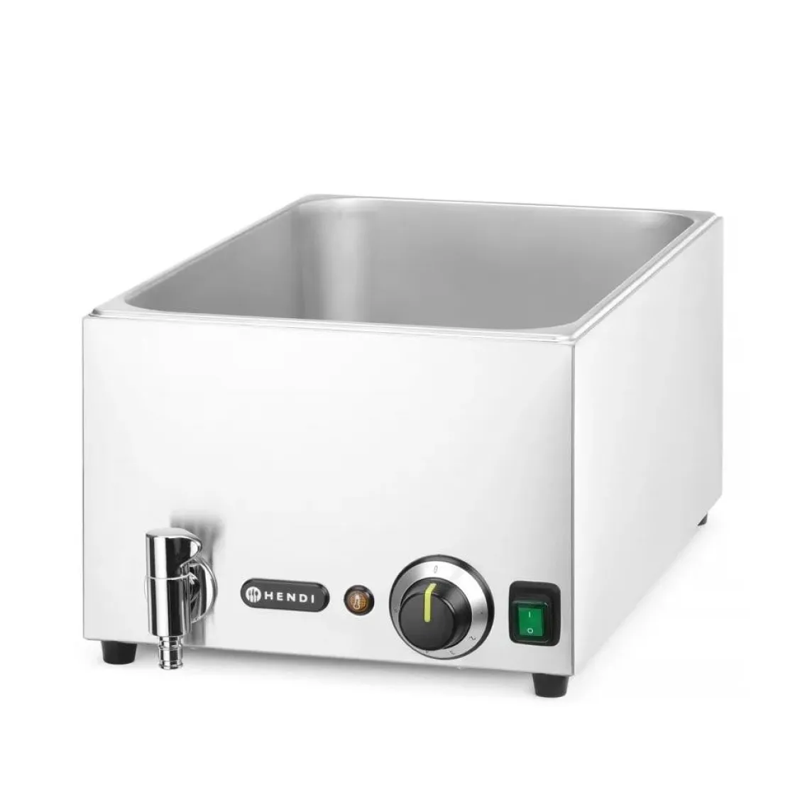 Hendi Set: Bain-marie met afvoerkraan + 3x GN 1/3 en deksel* Bak- En Kookapparaten
