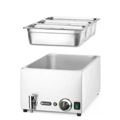 Hendi Set: Bain-marie met afvoerkraan + 3x GN 1/3 en deksel* Bak- En Kookapparaten
