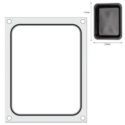 Hendi Traysealer matrix container 227x178 mm* Sealen
