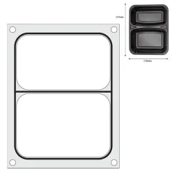 Hendi Traysealer matrix Twee-delige container 227x178 mm* Sealen