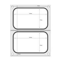Hendi Traysealer matrix 2x container 178x113 mm* Sealen