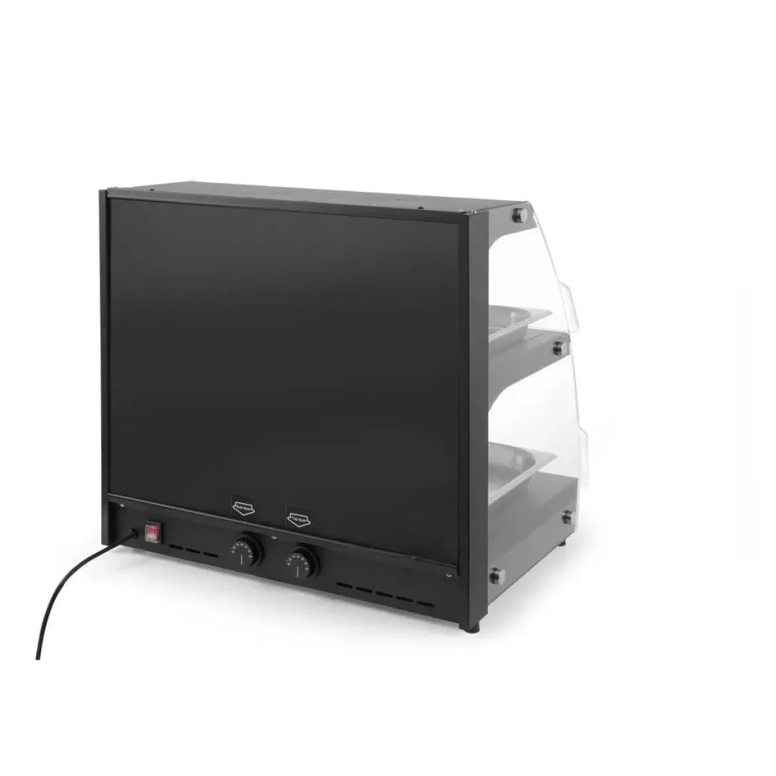 Hendi Warmhoudvitrine Quartz tweelaags* Toonbankdisplays