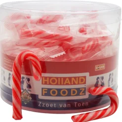 Holland Foodz Mini Zuurstok Rood-Wit 30st.* Snoepgoed