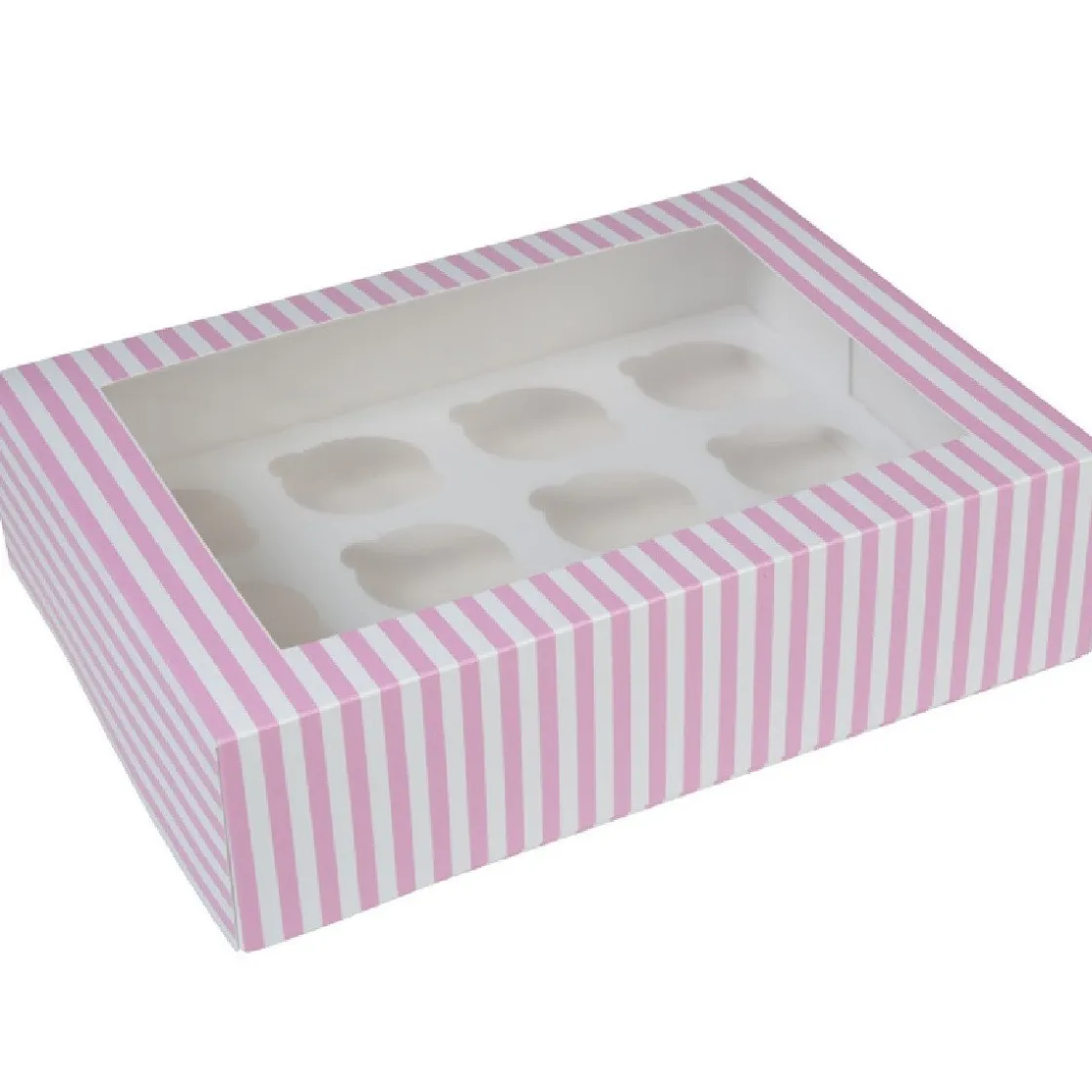House of Marie HoM Cupcake Doosje 12 Circus (incl. tray met venster) 50st*** Cupcake Doosjes