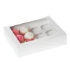 House of Marie HoM Cupcake Doosje 12 Wit (incl. tray met venster) 2st.* Cupcake Doosjes
