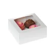 House of Marie HoM Cupcake Doosje 4 Wit (incl. tray met venster) 100st* Cupcake Doosjes