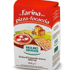 Molino Grassi Italiaanse Bloem Farina Tipo 00 (Pizza-Focaccia) 1kg* Bloem En Meel