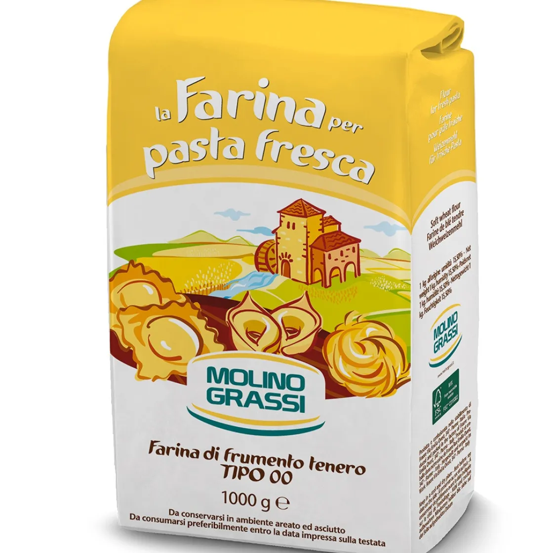Molino Grassi Italiaanse Bloem Farina Tipo 00 (Verse Pasta) 1kg* Bloem En Meel