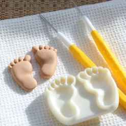 JEM Pop it uitsteker/mal Baby feet (baby voetjes) set/2* Figuur Stekers