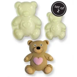 JEM Pop it uitsteker/mal Teddy (teddy beer) set/2* Figuur Stekers