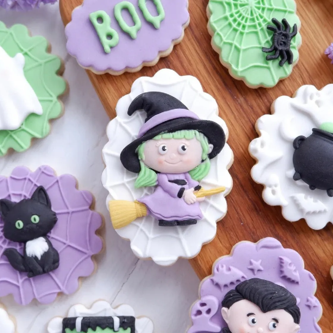 Katy Sue Mold Halloween Heks, Kat en Ketel* Molds