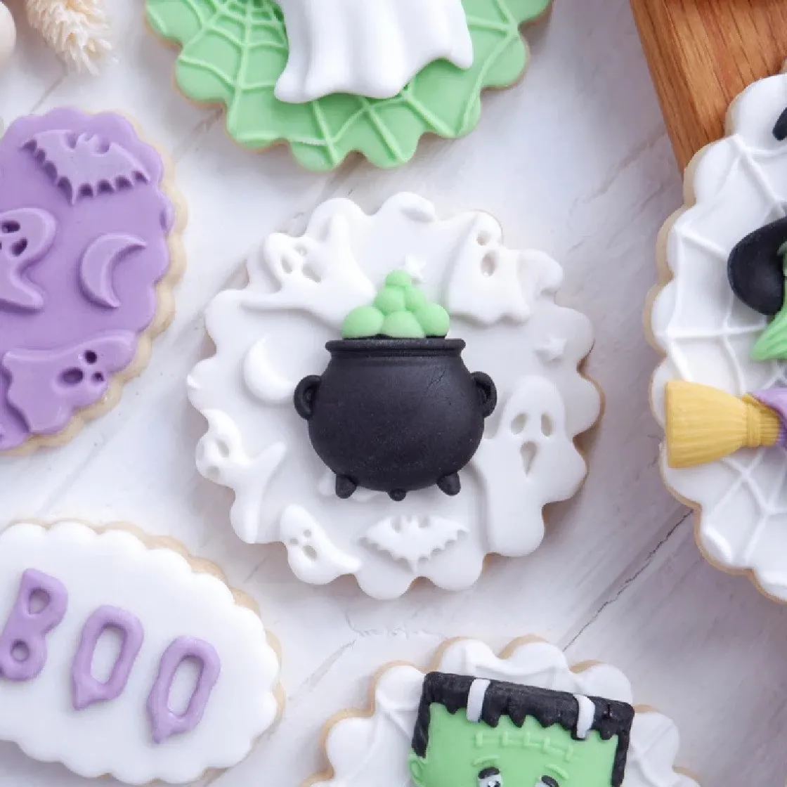 Katy Sue Mold Halloween Heks, Kat en Ketel* Molds