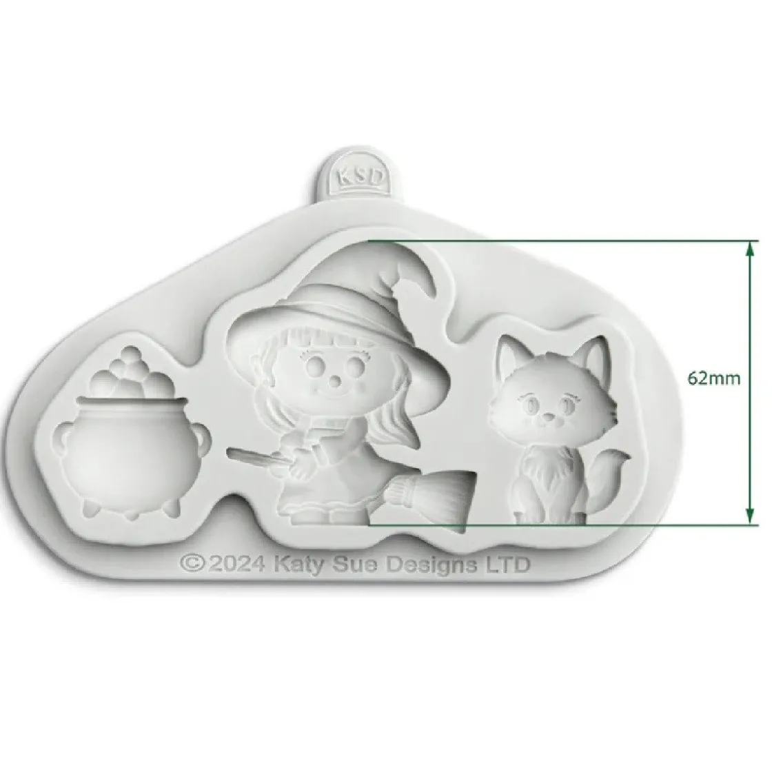 Katy Sue Mold Halloween Heks, Kat en Ketel* Molds