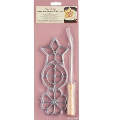 Kitchen Craft Rozet Mallen IJzer Set/3* Bloem En Blad Stekers