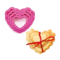 Decora Koekjes Uitsteker Hart Gekarteld Set/4* Figuur Stekers