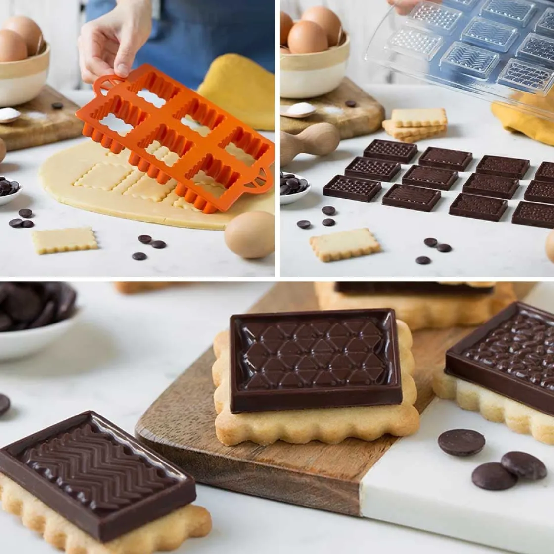 Decora Koekjes Uitsteker Set Chocolade Biscuits 2-delig* Figuur Stekers