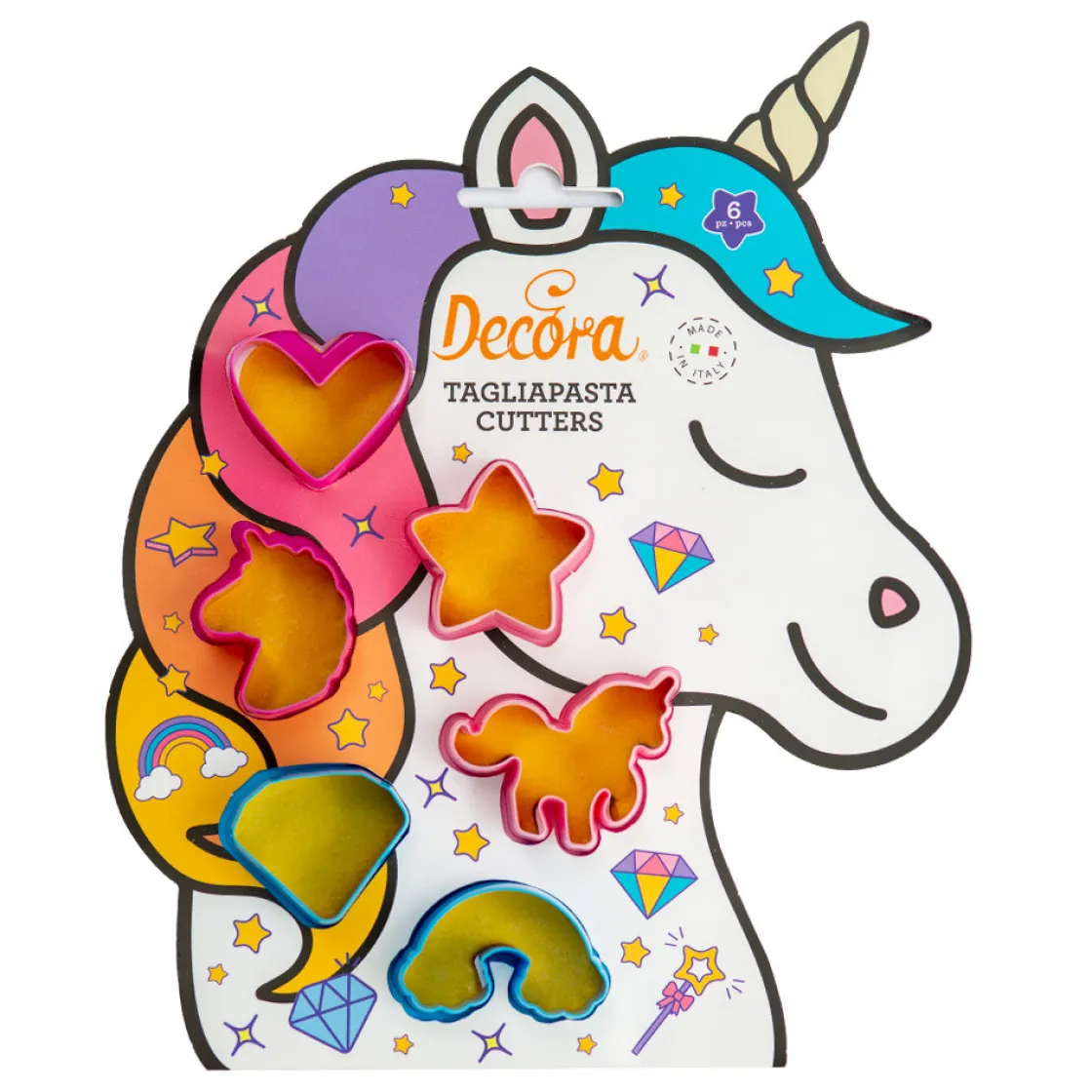Decora Koekjes Uitsteker Set Unicorn 6-delig* Figuur Stekers