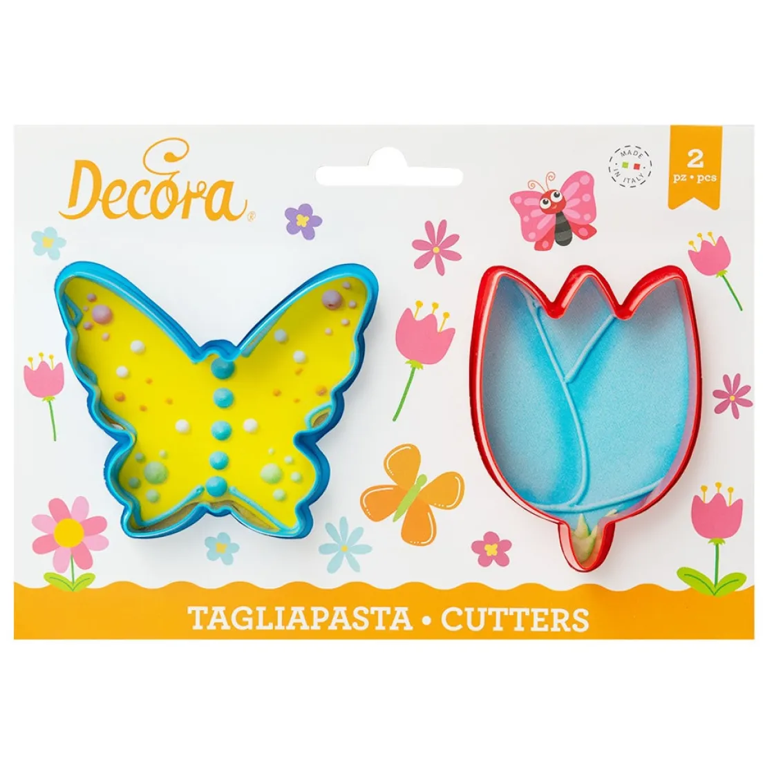 Decora Koekjes Uitsteker Tulp en Vlinder*** Figuur Stekers